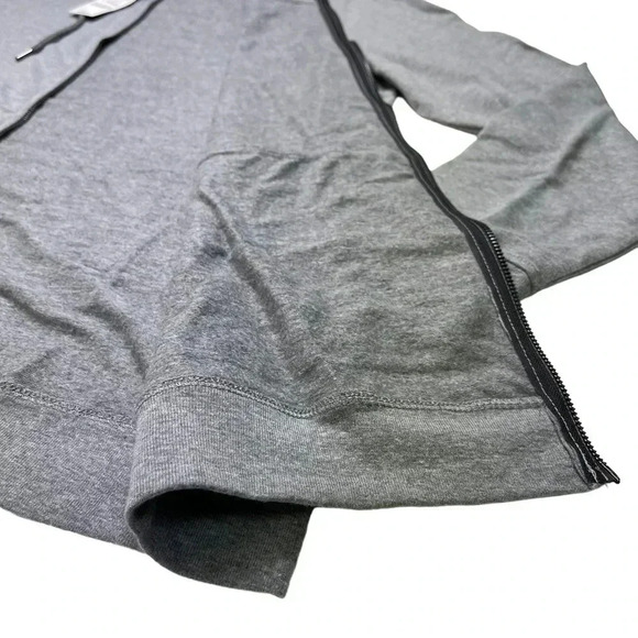 Alfani Mendoza Oxford Heather Grey Full Zip Hooded Mens Sweatshirt Size Large - Picture 8 of 12